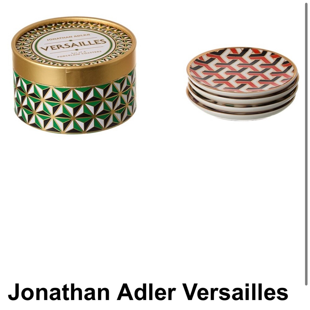 New in the Box Porcelain Coasters by Jonathan Adler